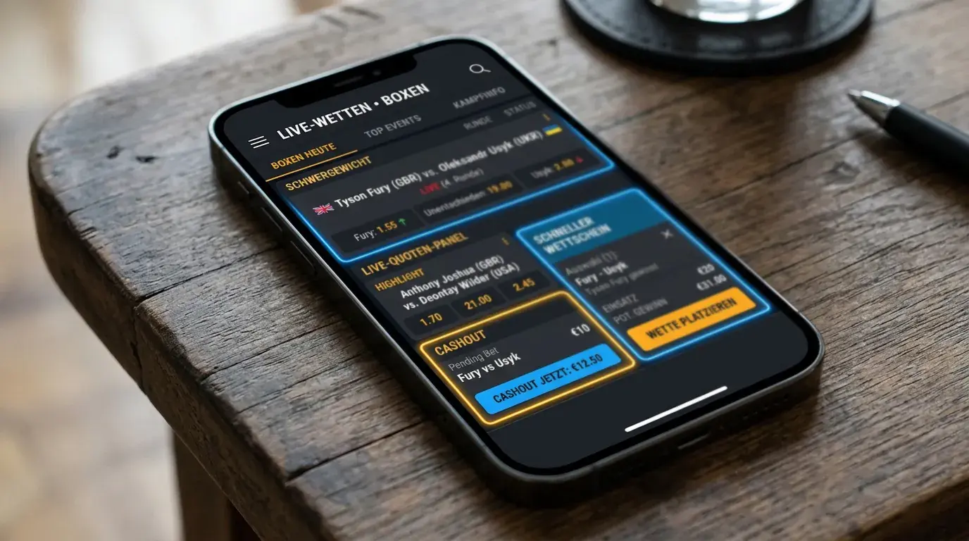 Funktionen einer guten Boxwetten-App - Live-Quoten und Inplay-Markte
