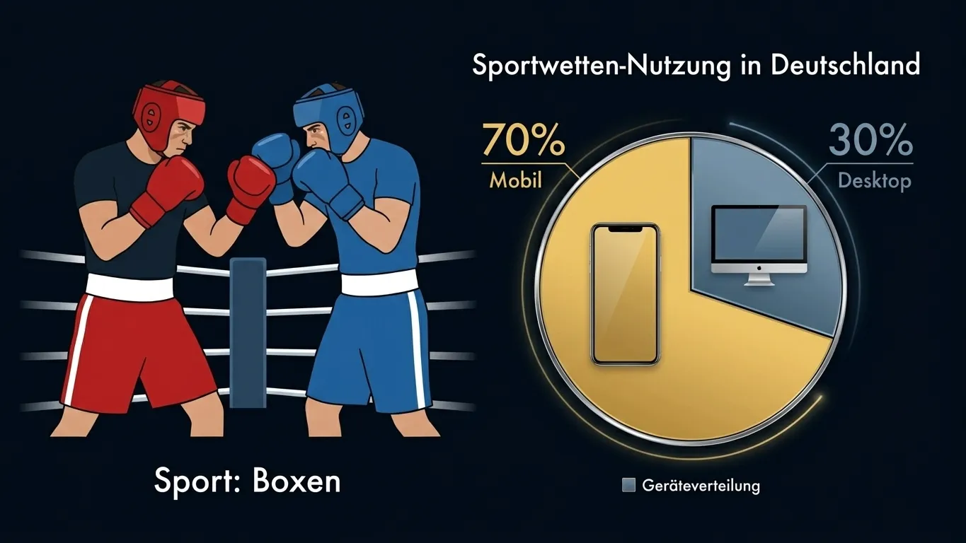 Mobile Boxwetten in Deutschland - 70 Prozent Smartphoneanteil bei Sportwetten