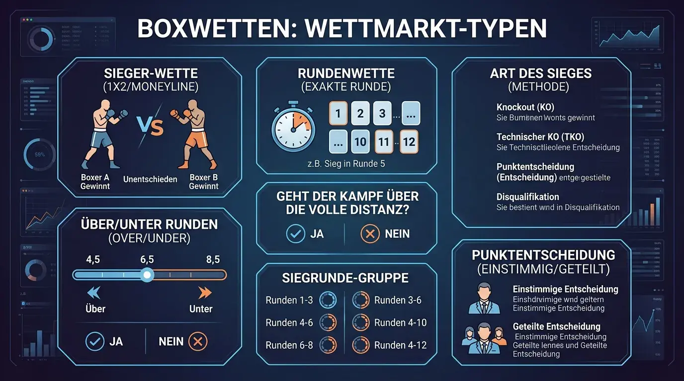 Vergleich der Wettmärkte im Boxen gegenüber anderen Sportarten