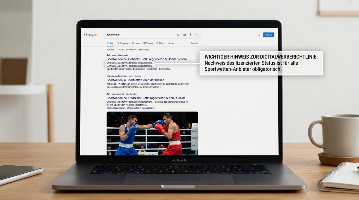 Google Werbepolitik Deutschland ab September 2024 - nur lizenzierte Sportwetten-Anbieter