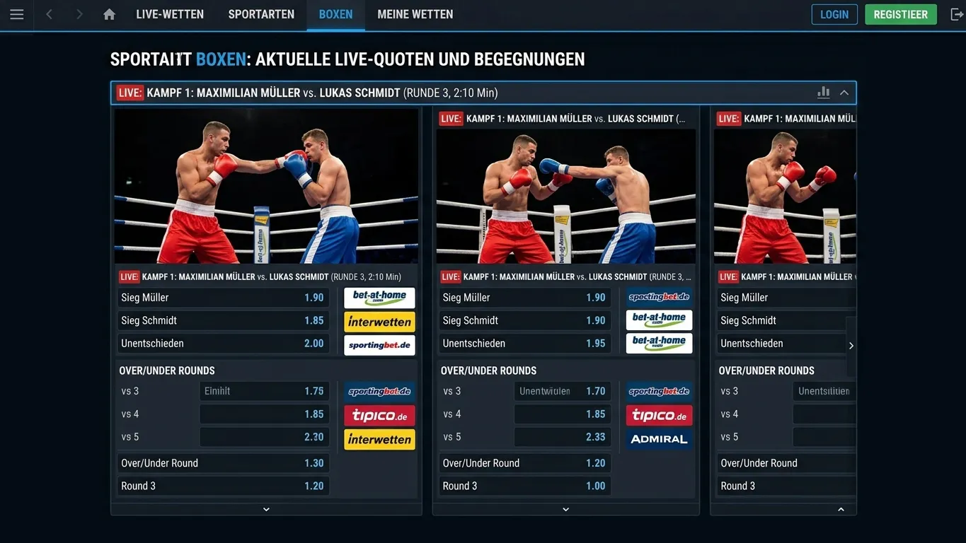 GGL-lizenzierte Anbieter mit Live-Boxwetten auf der Whitelist