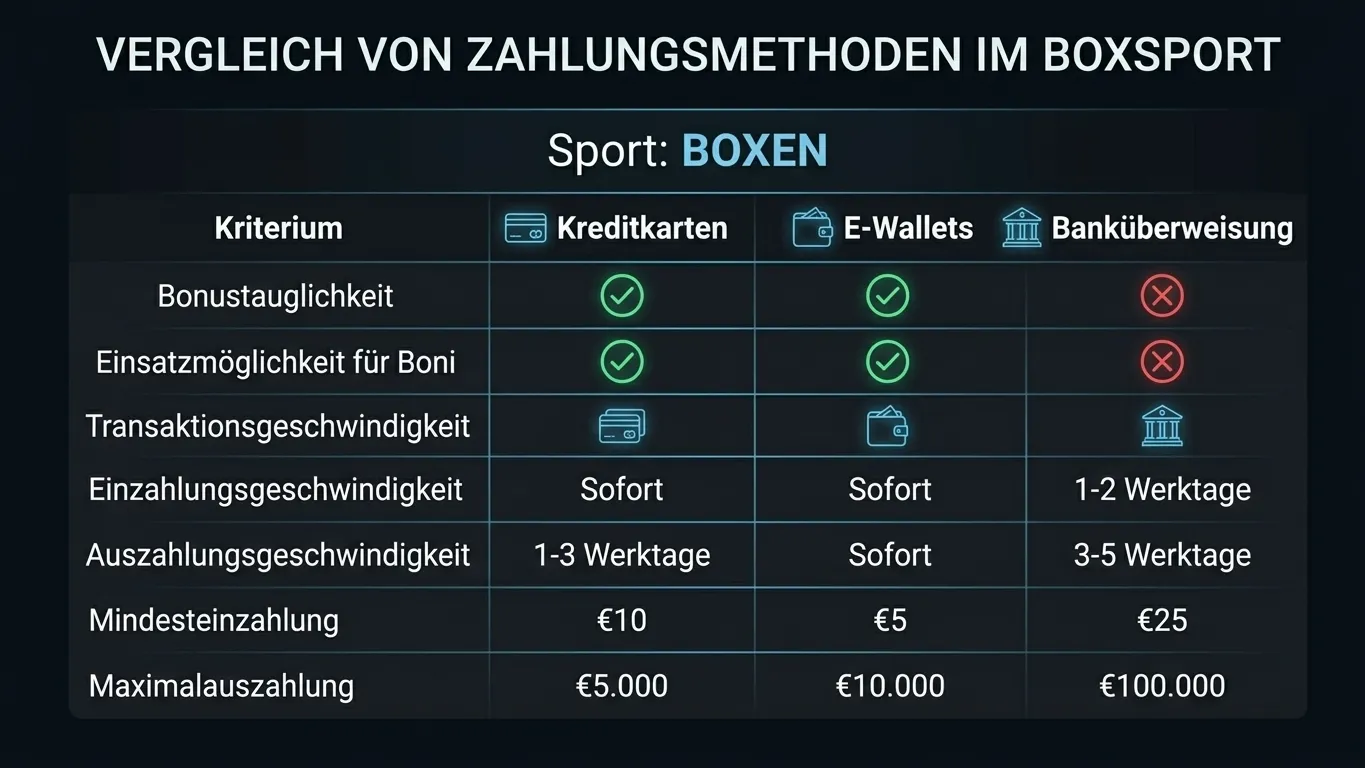 Vier Zahlungsmethoden für Boxwetten im Vergleich - PayPal Klarna Paysafecard